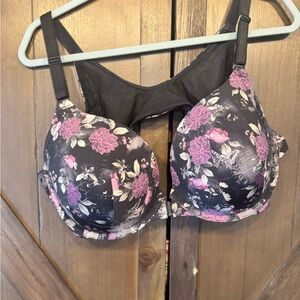Floral Black and Purple Torrid Women's Bra